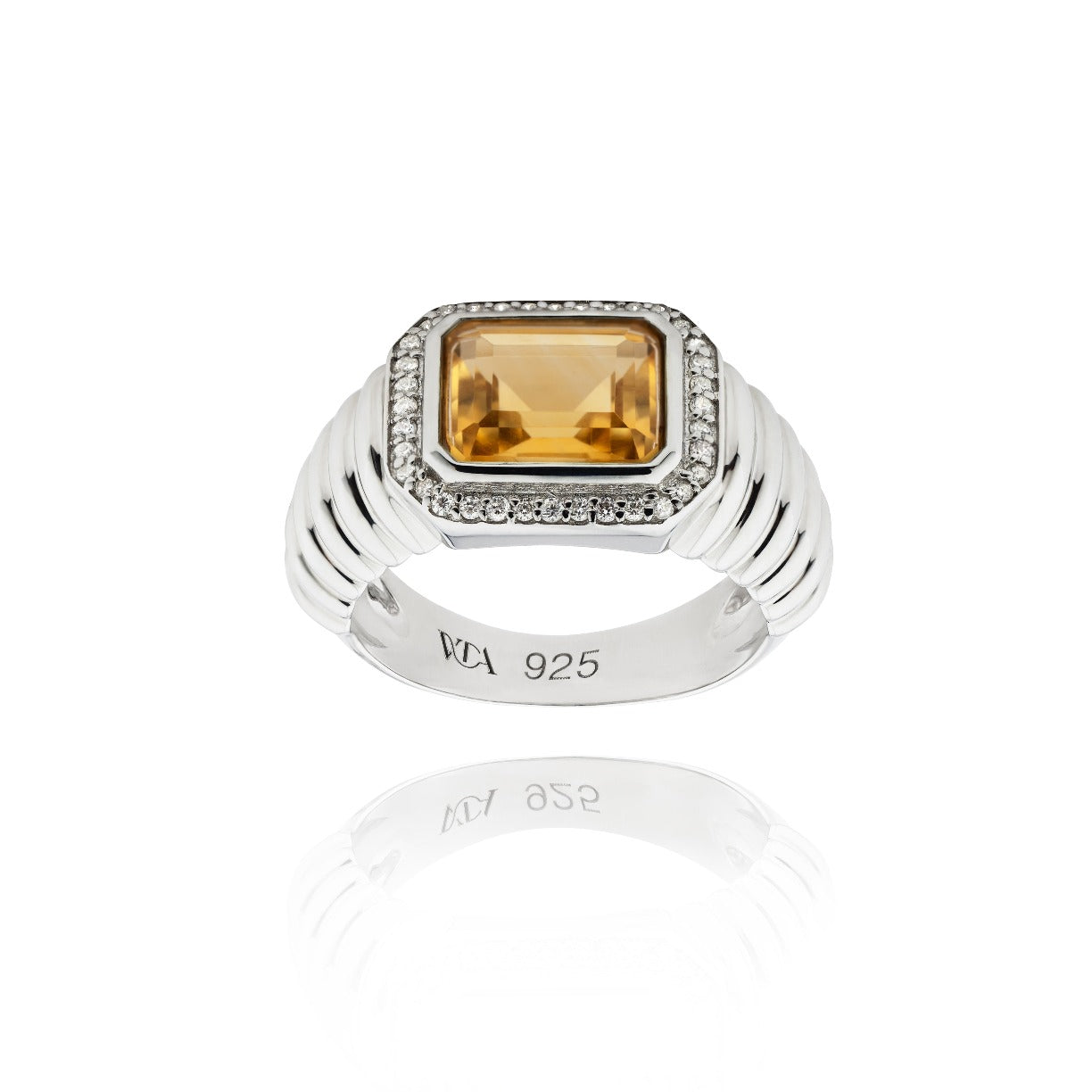 Marly Ring Silver, Citrine 