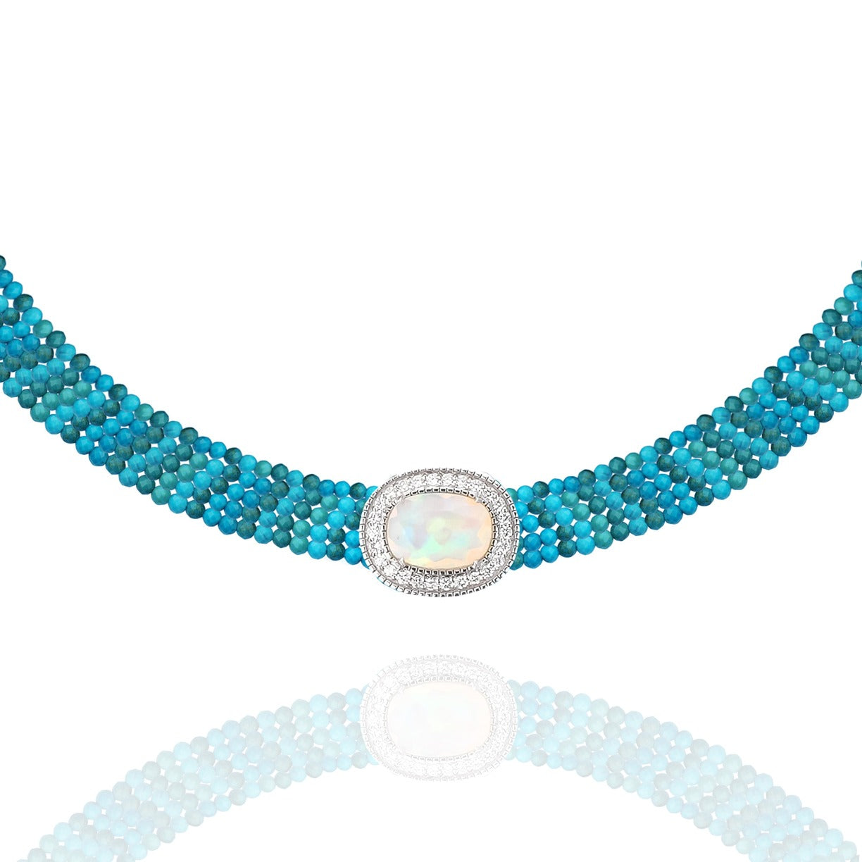 Collier molly special turquoise et opale