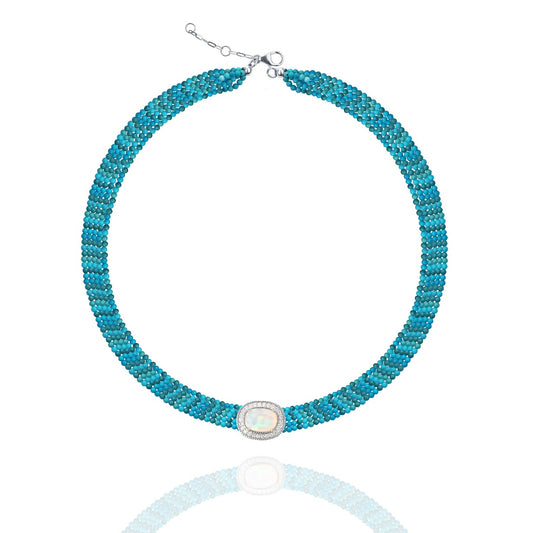 Collier molly special turquoise et opale
