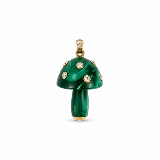 Malachite Mushroom Pendant