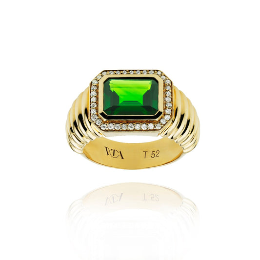 Marly Gold Ring, Diopside 
