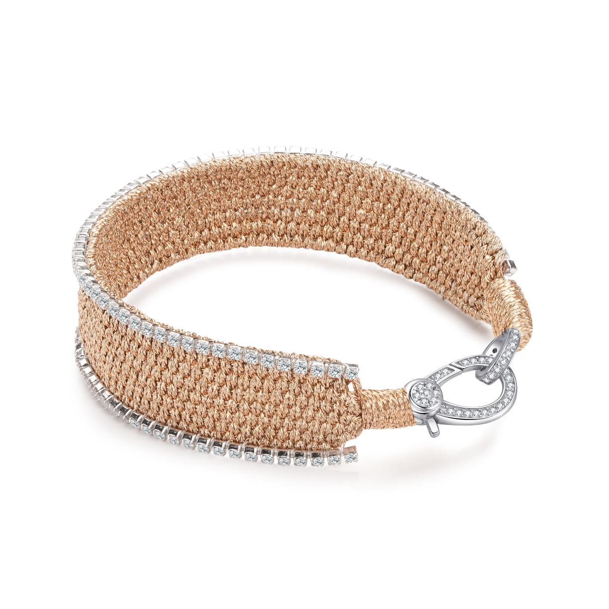 Bracelet Navajo Brass - Topaze blue swiss