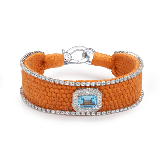Bracelet Navajo Camel - Topaze blue swiss