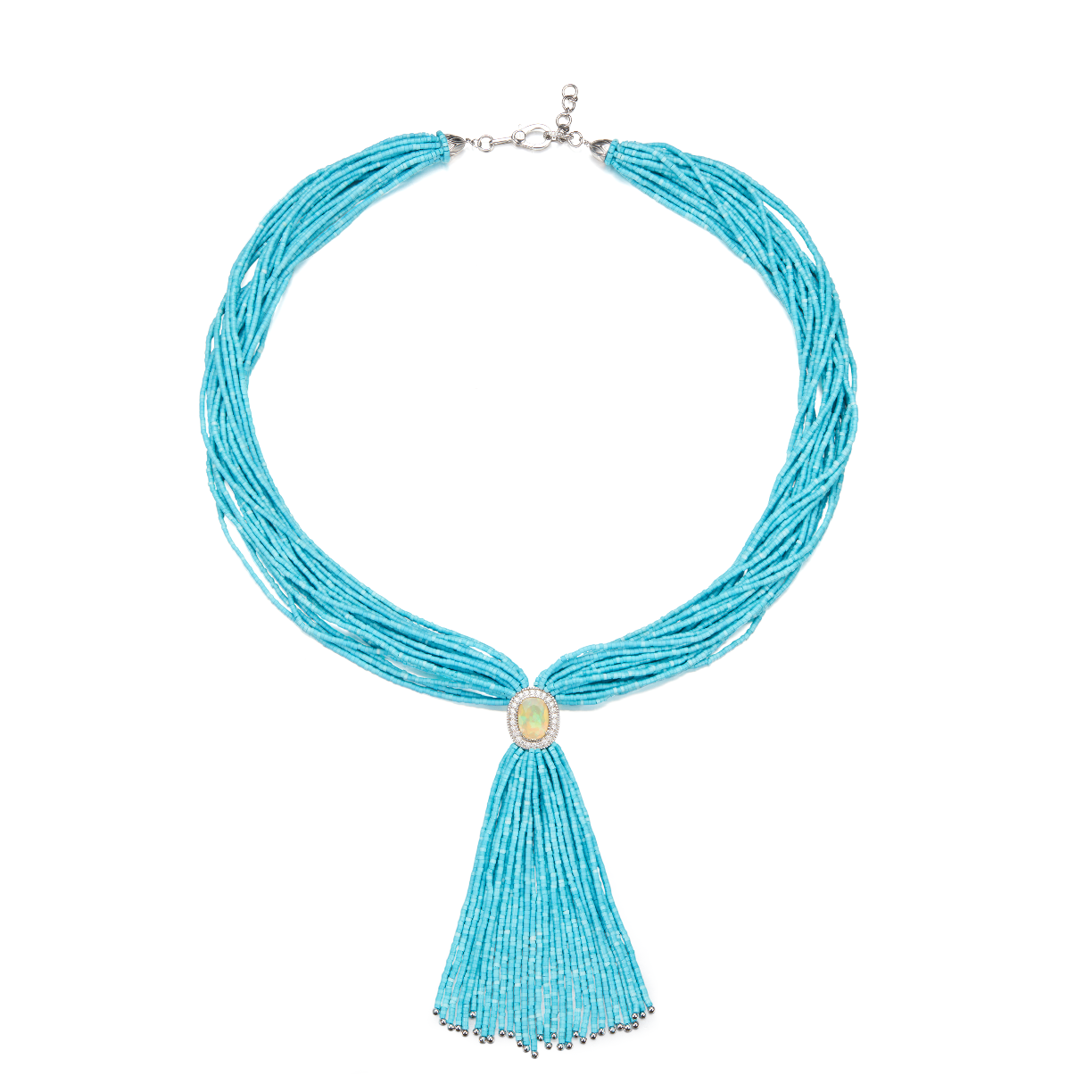 Tassel Turquoise Necklace - opal
