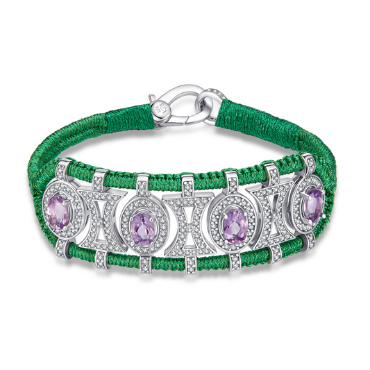 Olinda grass bracelet - Amethysts