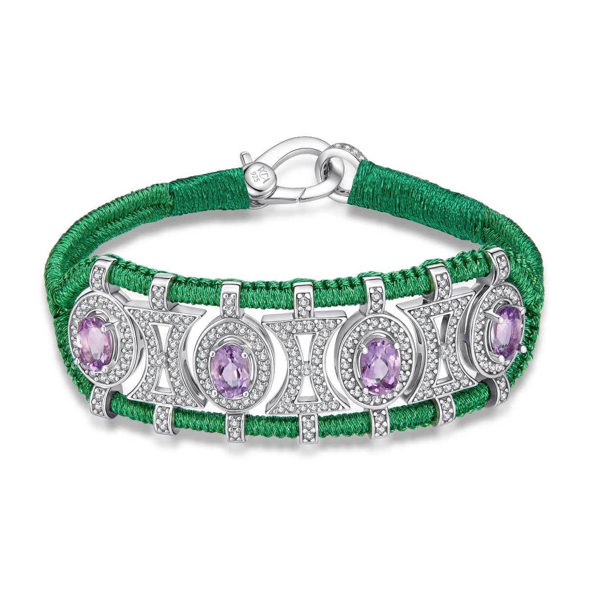 Olinda grass bracelet - Amethysts