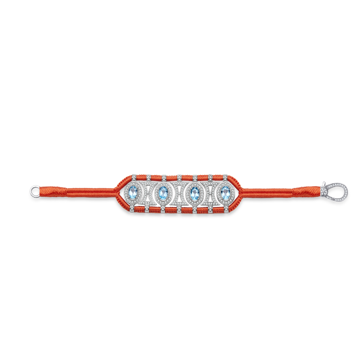 Olinda orange bracelet - Emeralds