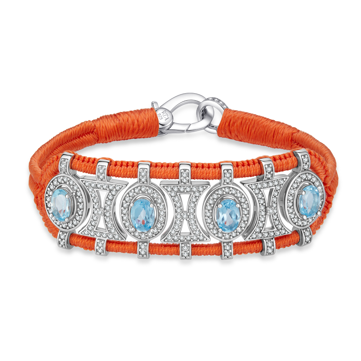 Olinda orange bracelet - Emeralds