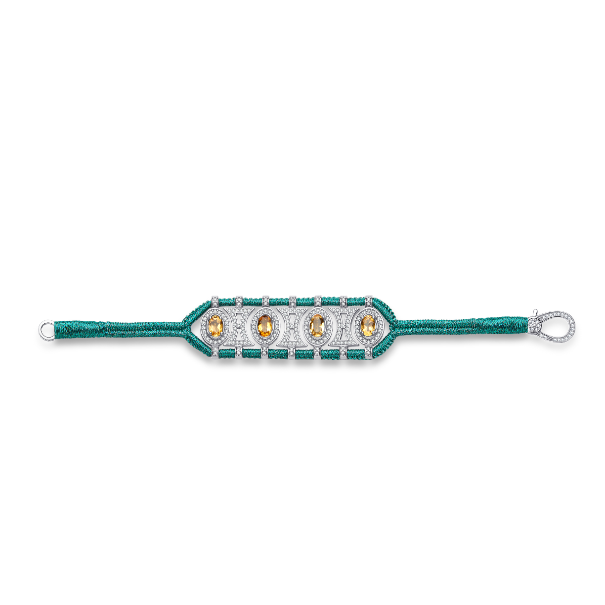 Olinda emerald bracelet - Citrines