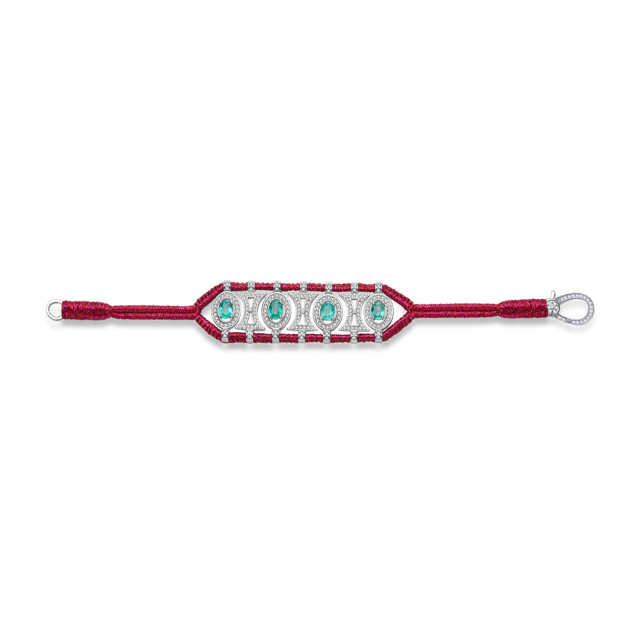Olinda cherry bracelet - Emeralds