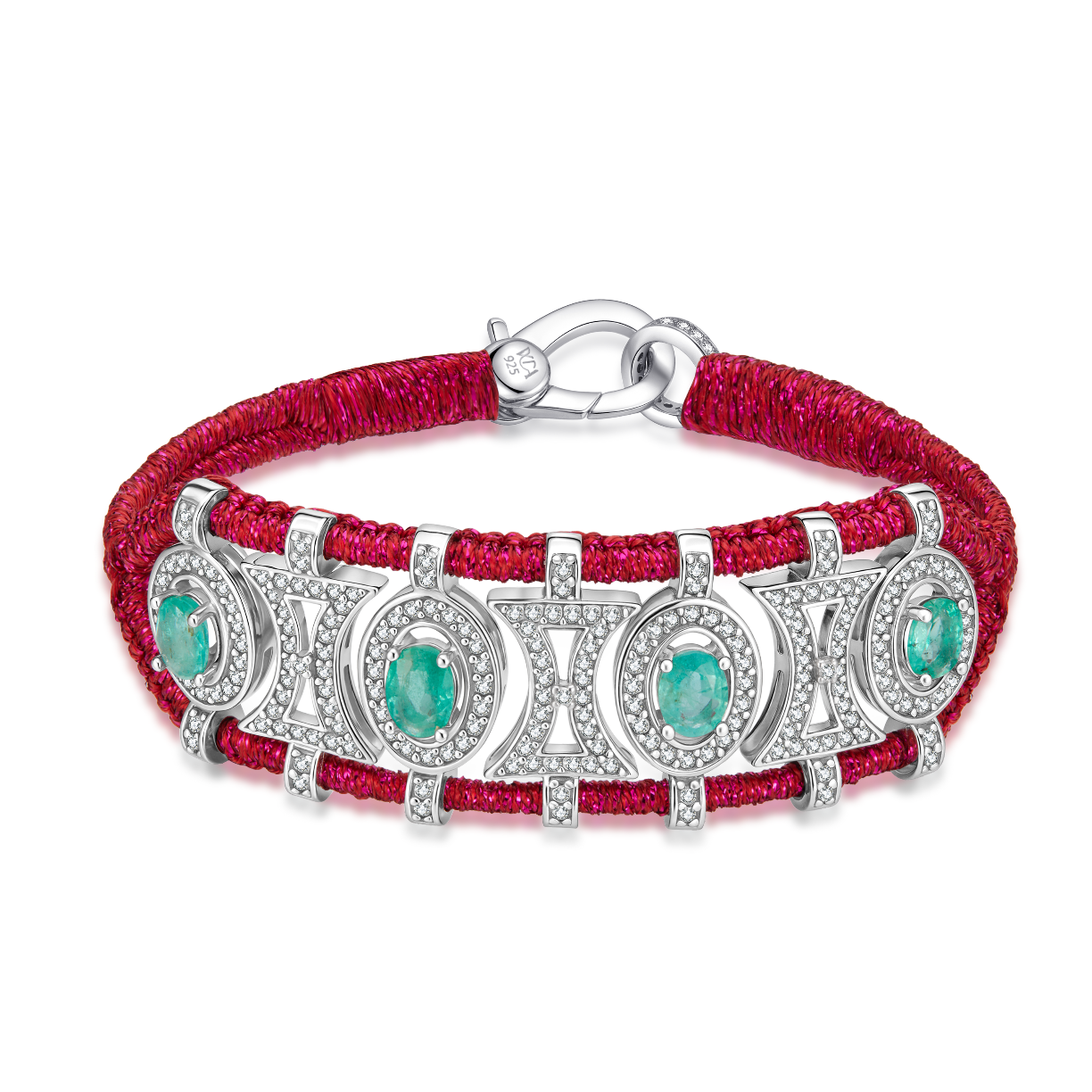 Olinda cherry bracelet - Emeralds