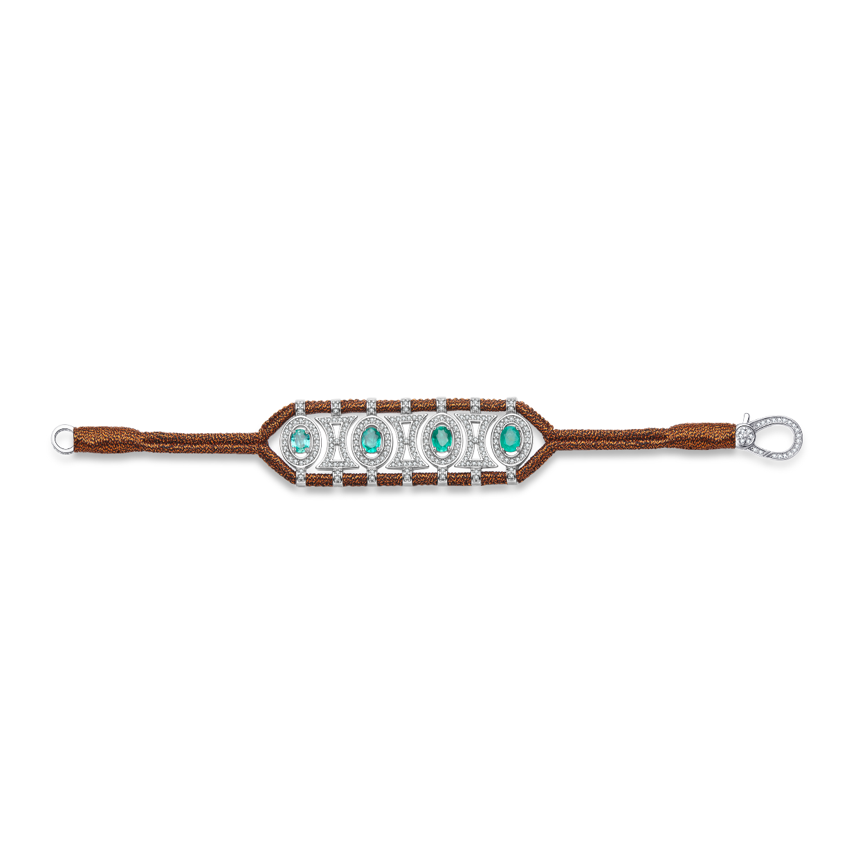 Olinda rusty bracelet - Emeralds