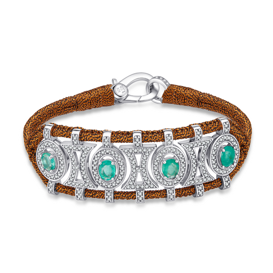 Olinda rusty bracelet - Emeralds