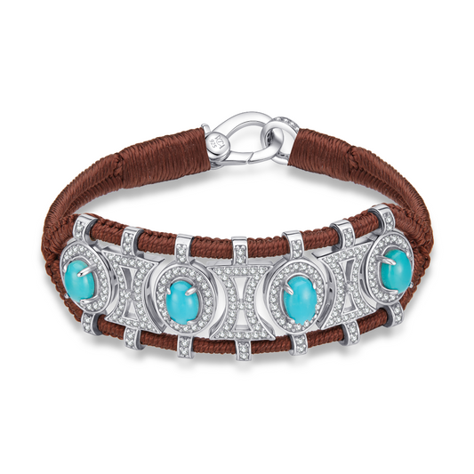 Bracelet Olinda choco - turquoises