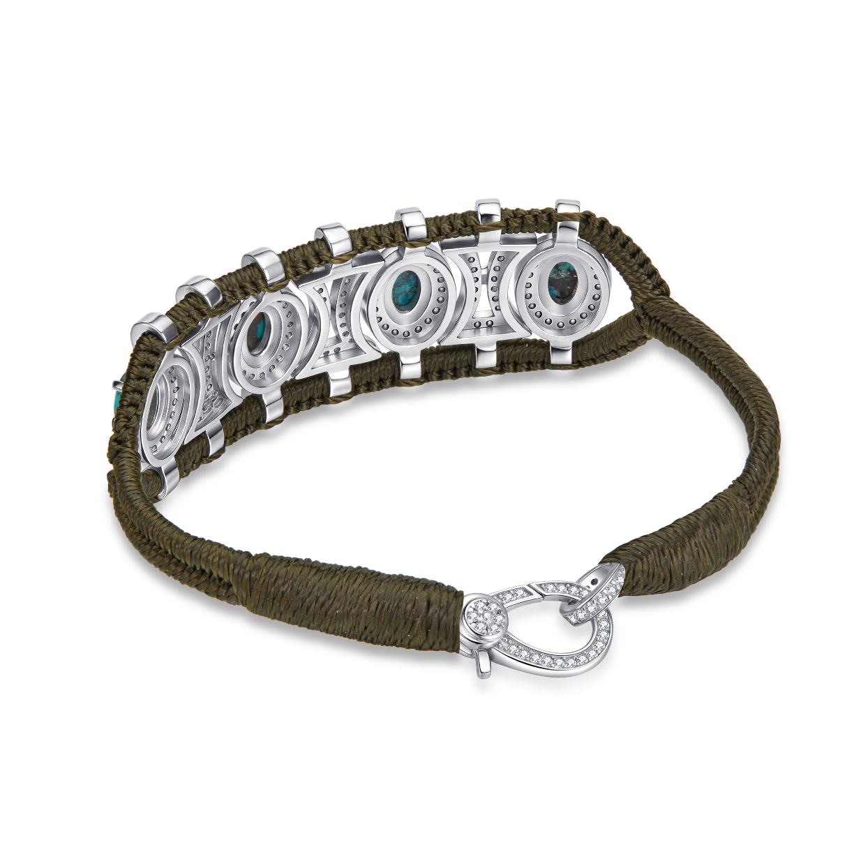 Olinda khaki bracelet - turquoises