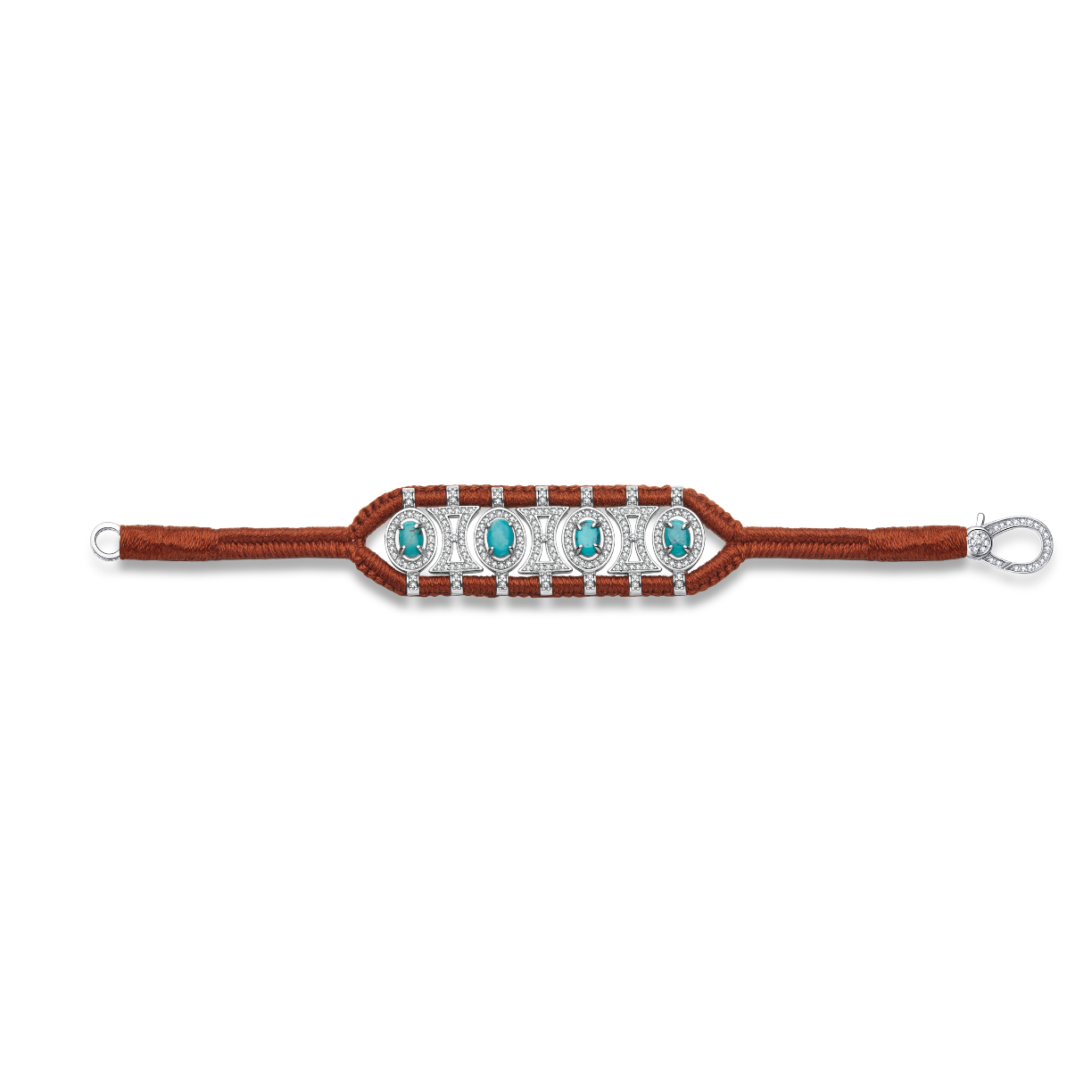 Bracelet Olinda noisette - turquoises