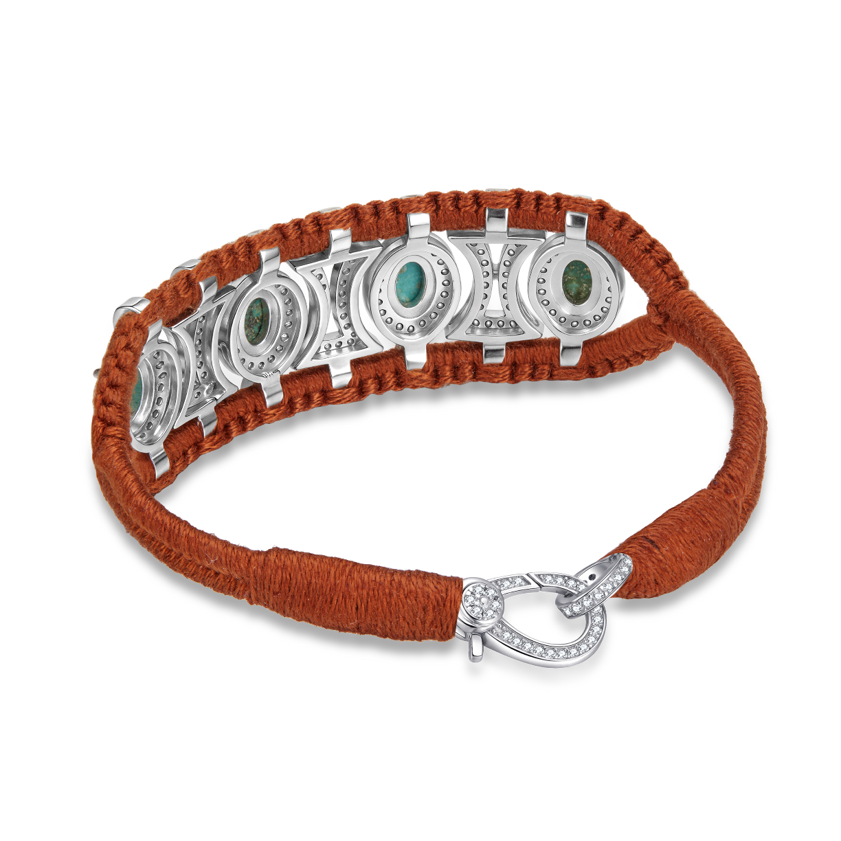 Bracelet Olinda noisette - turquoises