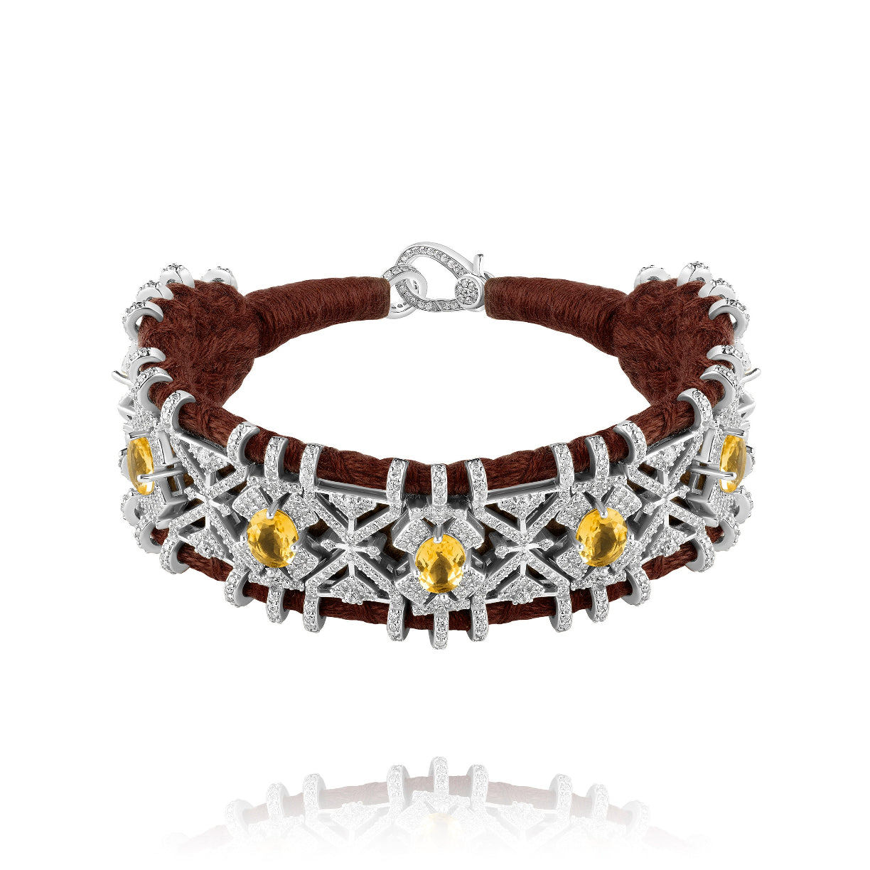 Bracelet Palmas choco - Citrine