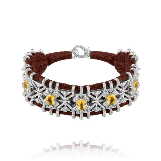 Bracelet Palmas choco - Citrine