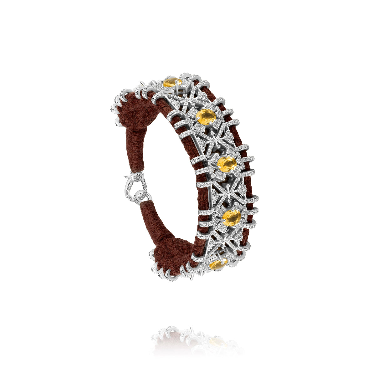 Bracelet Palmas choco - Citrine
