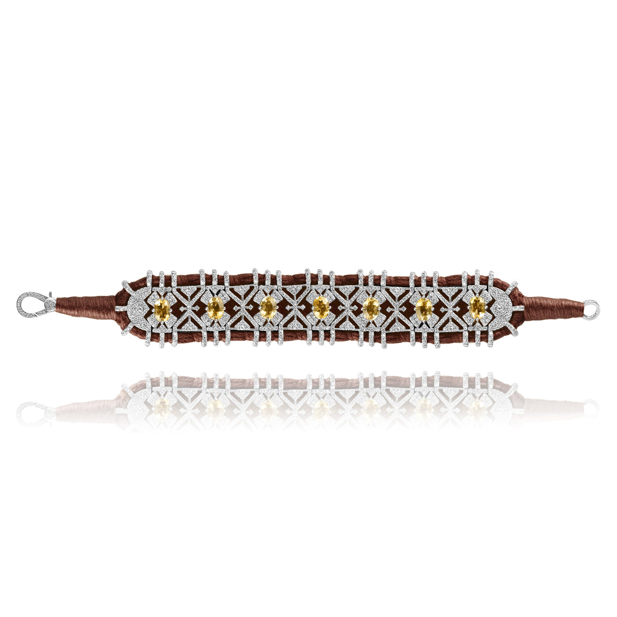 Bracelet Palmas choco - Citrine