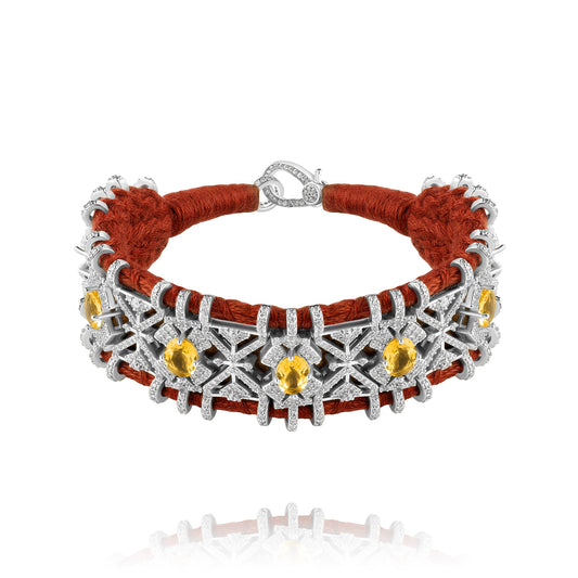 Bracelet Palmas noisette - Citrine