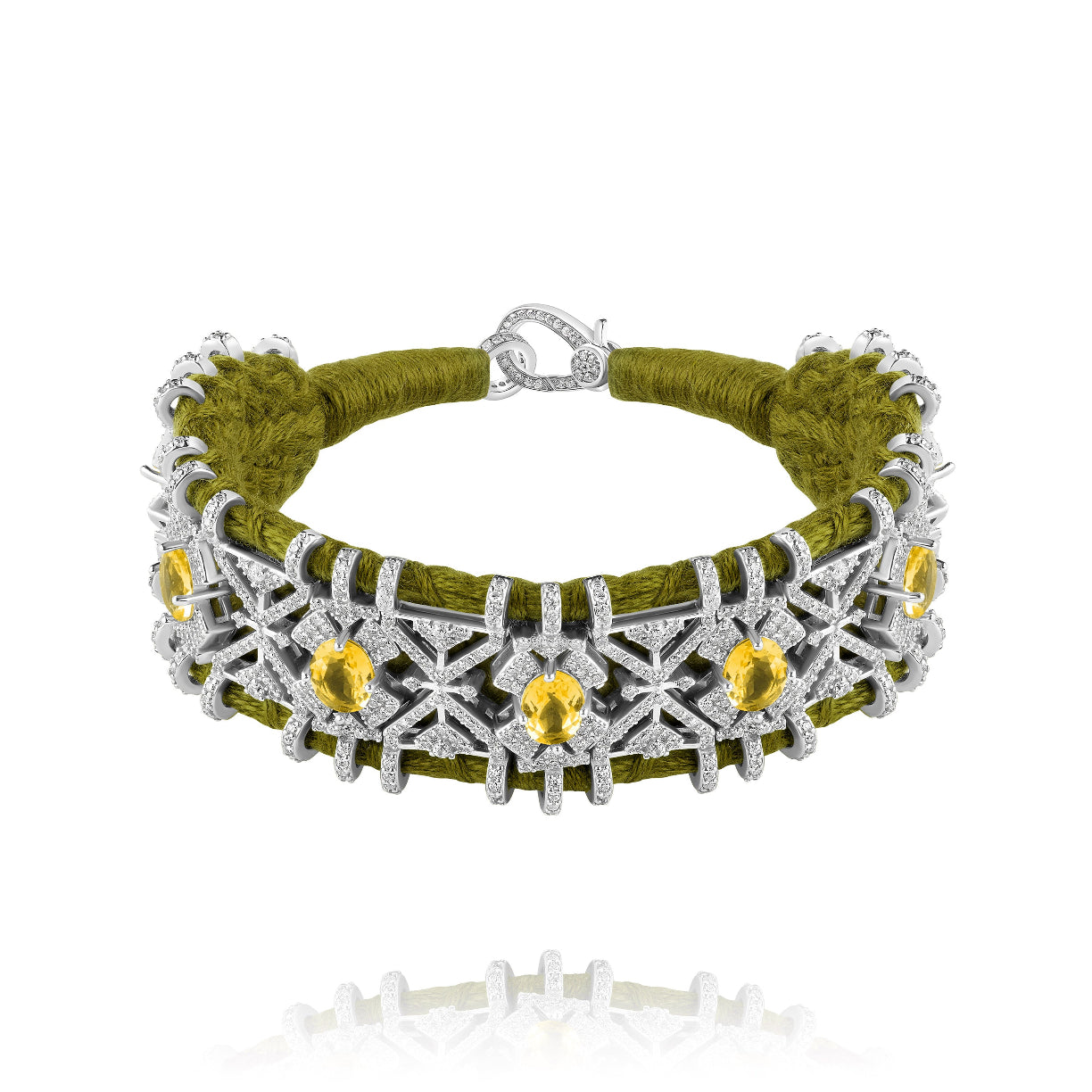 Bracelet Palmas olive - Citrine