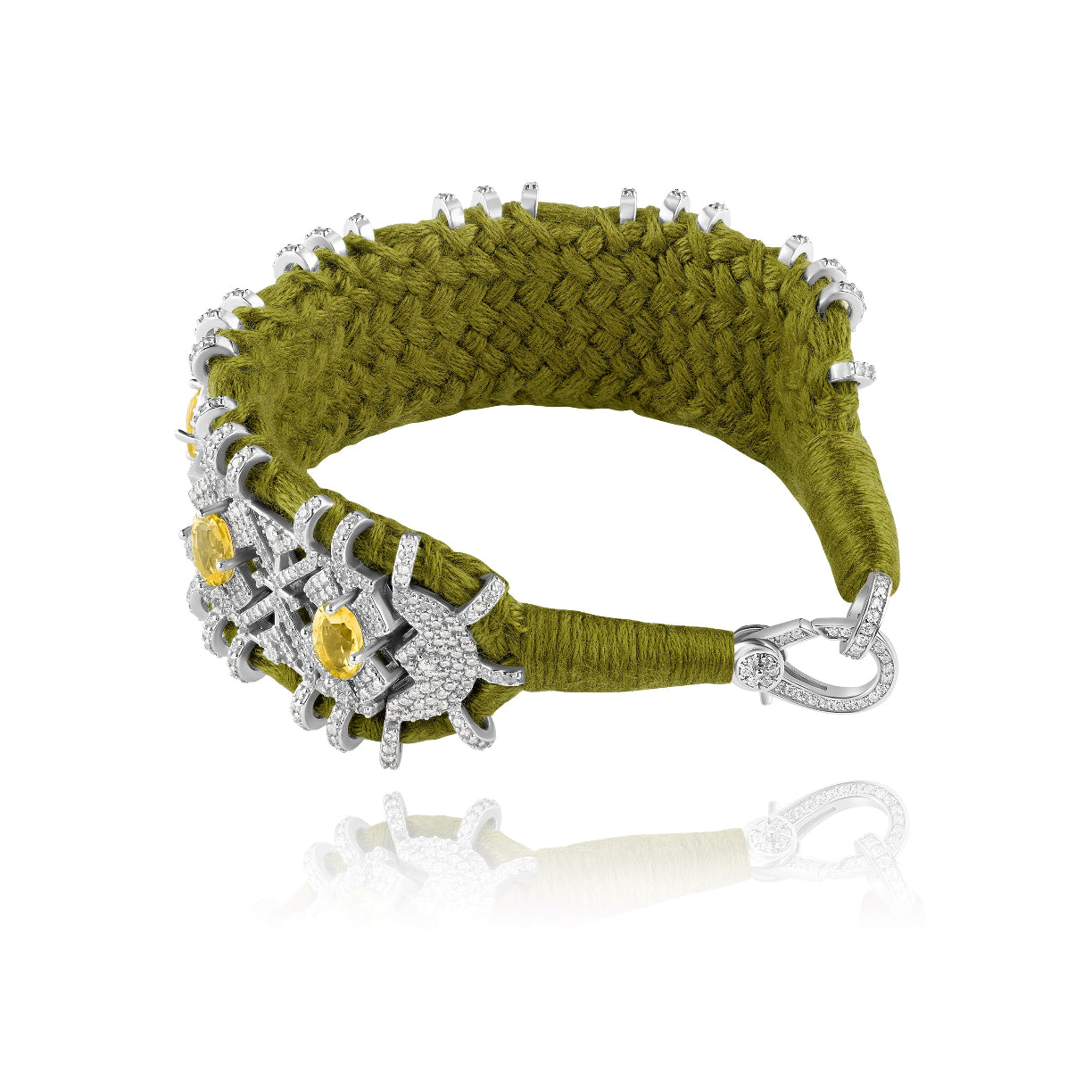 Bracelet Palmas olive - Citrine