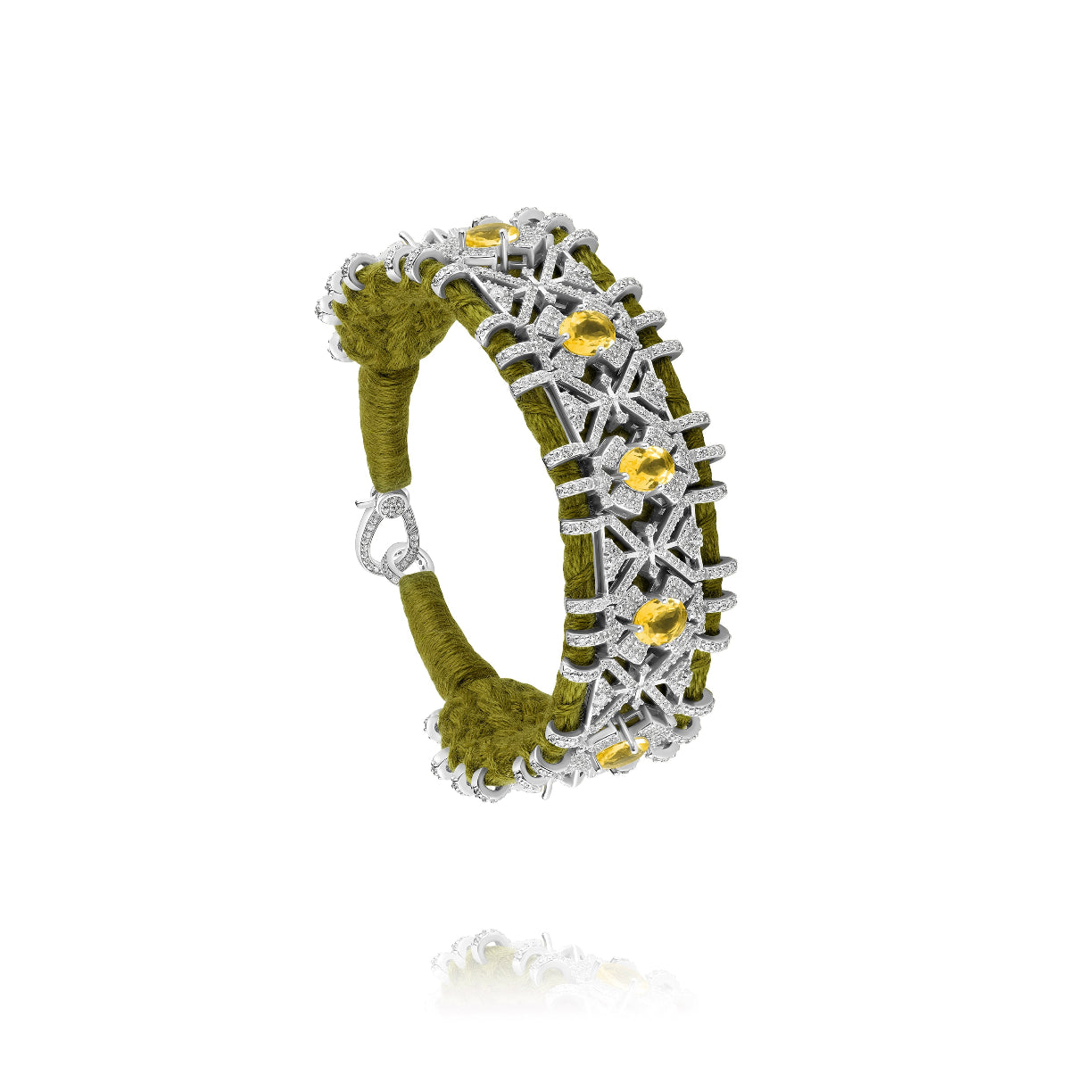 Bracelet Palmas olive - Citrine