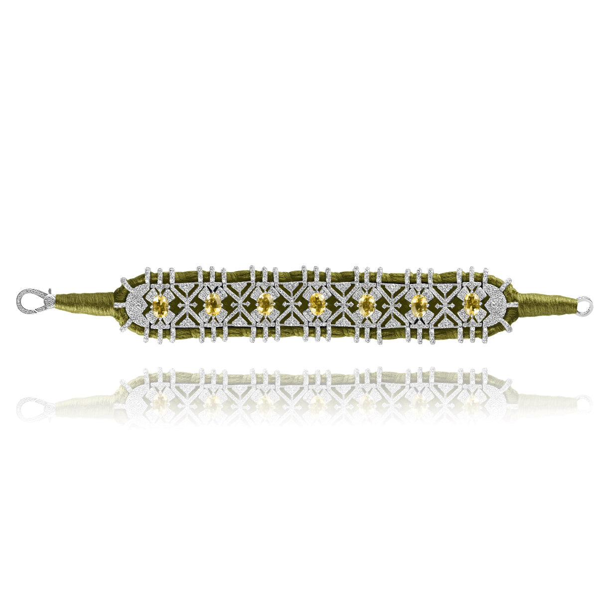 Bracelet Palmas olive - Citrine