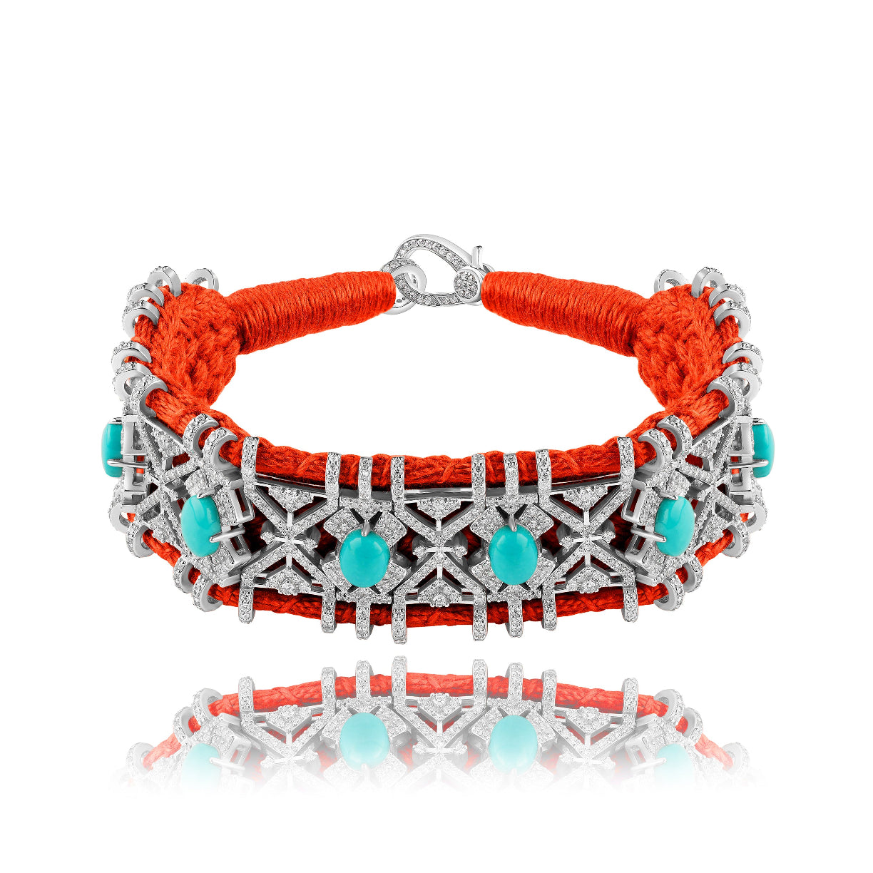 Bracelet Palmas Rouge - Turquoise