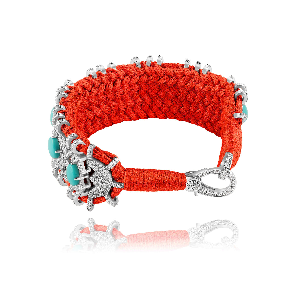 Bracelet Palmas Rouge - Turquoise