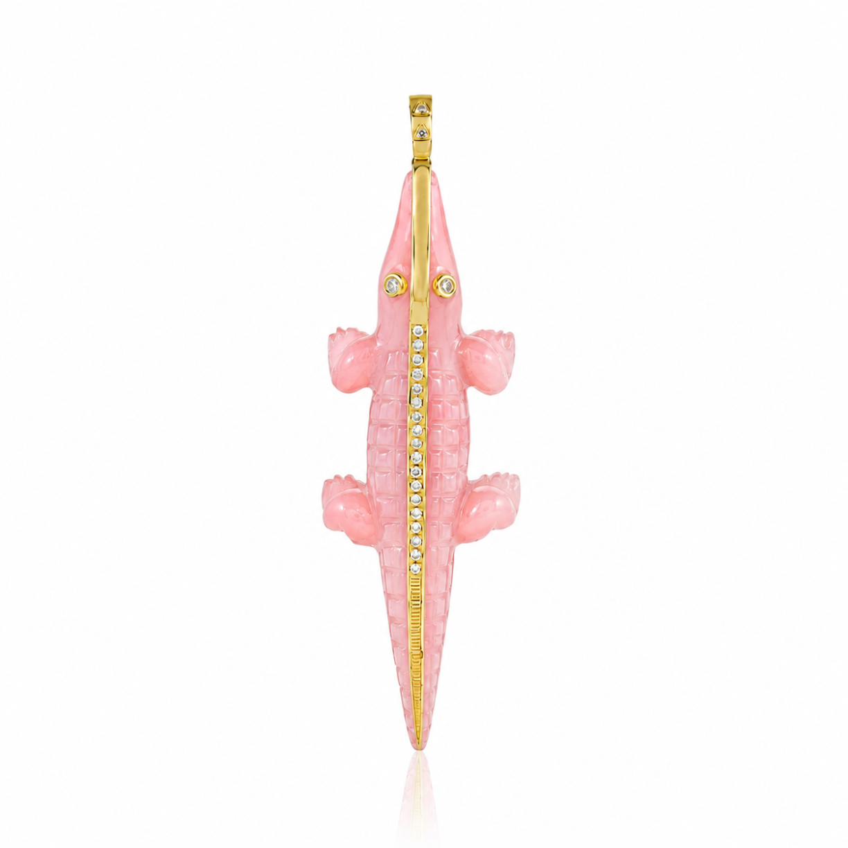 Pink Opal Croco Pendant