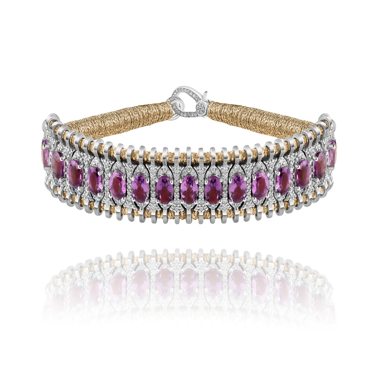 Santos Brass bracelet - Amethyst