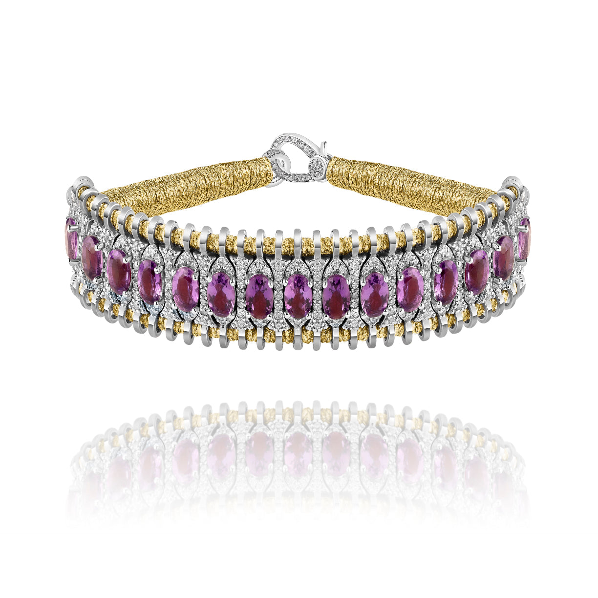 Santos Gold bracelet - Amethyst
