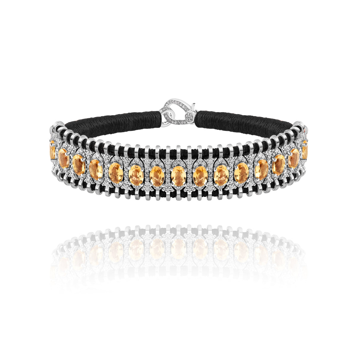 Santos Black bracelet - Citrine