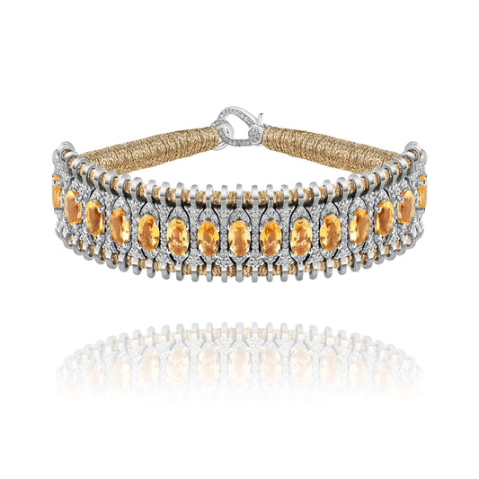 Santos Brass bracelet - Citrine