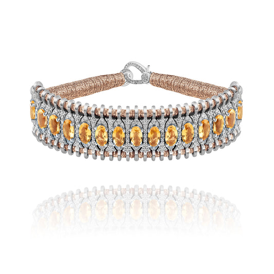 Santos Pink Gold bracelet - Citrine
