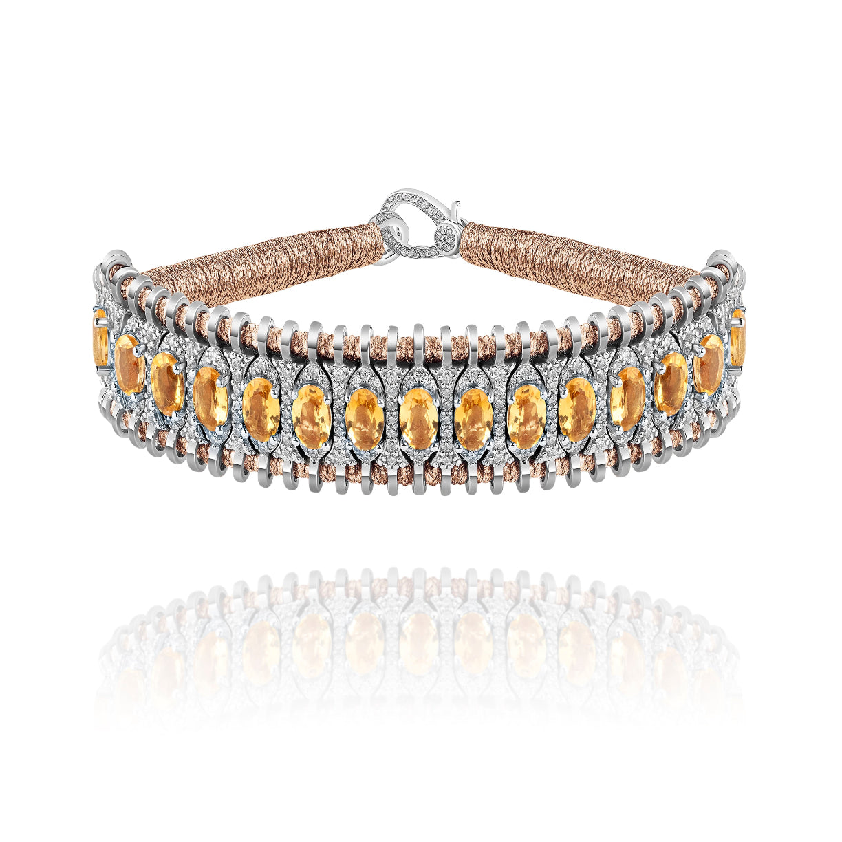 Santos Pink Gold bracelet - Citrine