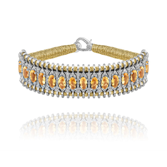 Santos Gold bracelet - Citrine