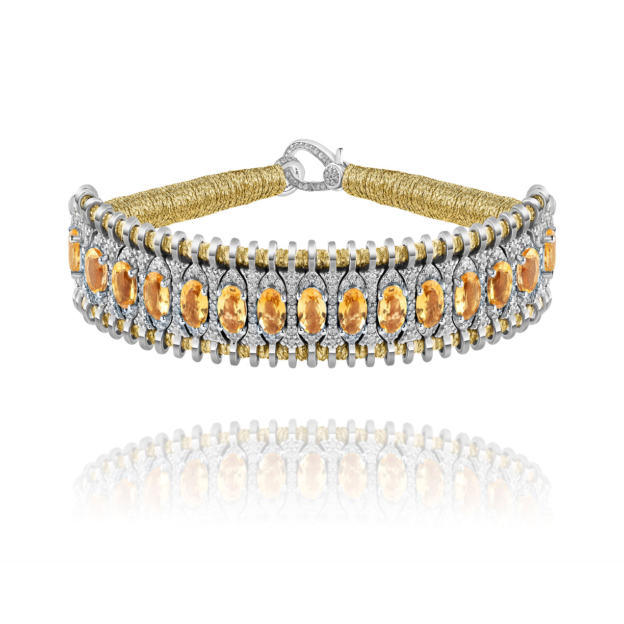 Santos Gold bracelet - Citrine