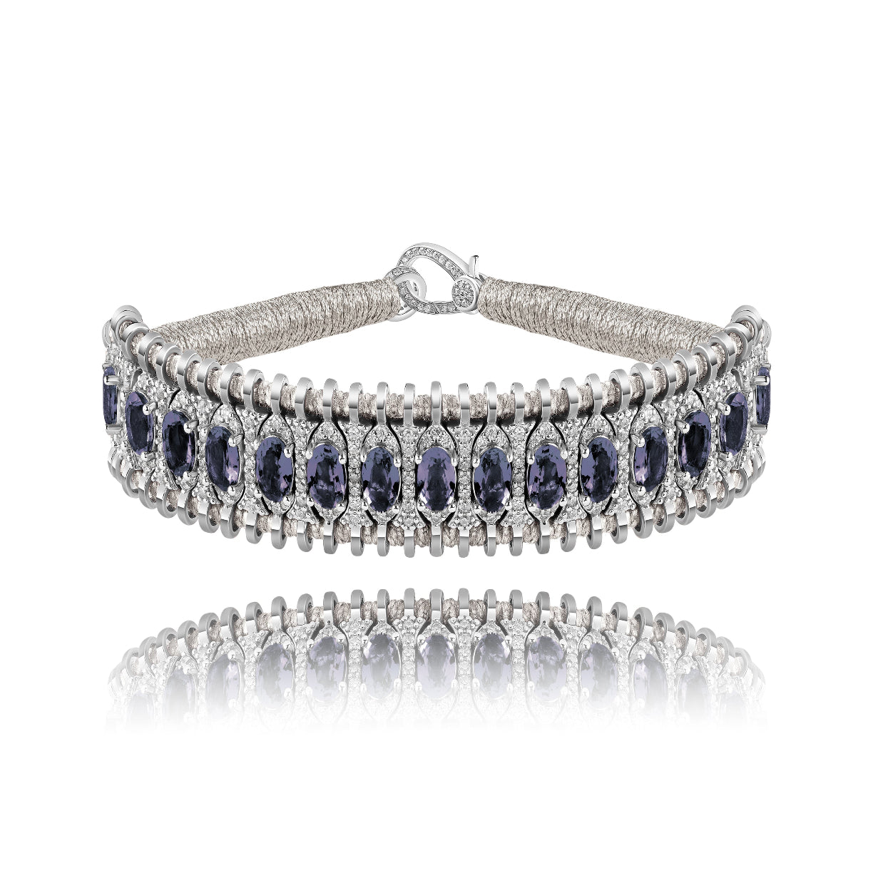 Santos Silver bracelet - Cordierite 