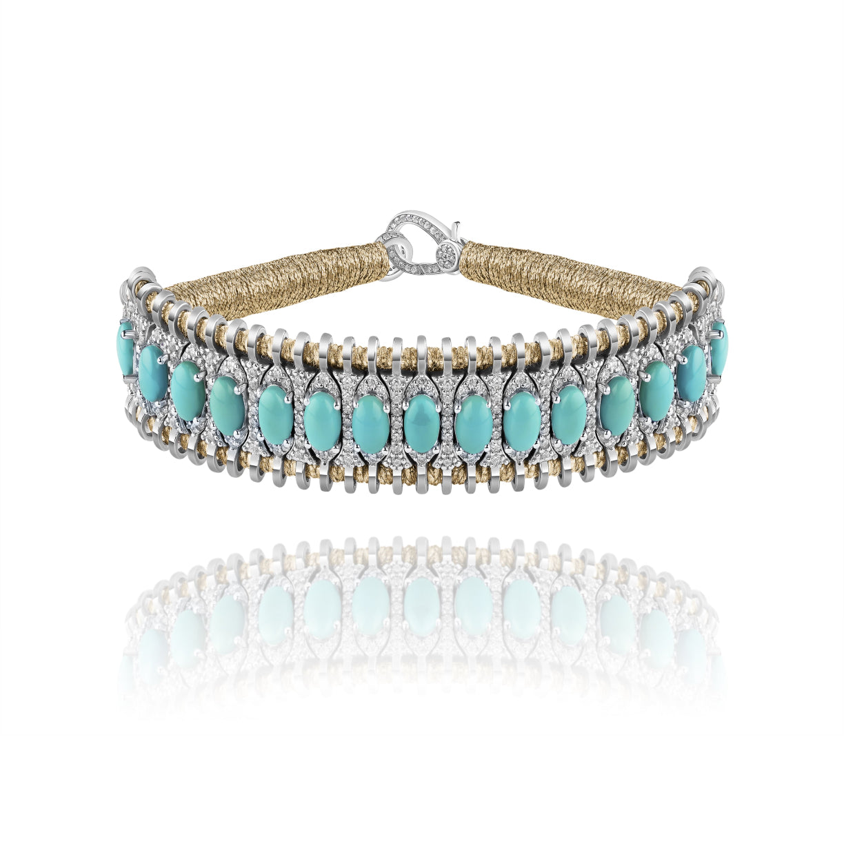 Santos Brass bracelet - Turquoise