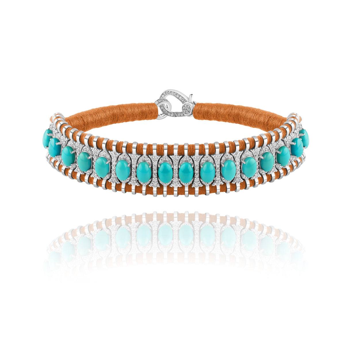 Santos Camel bracelet - Turquoise