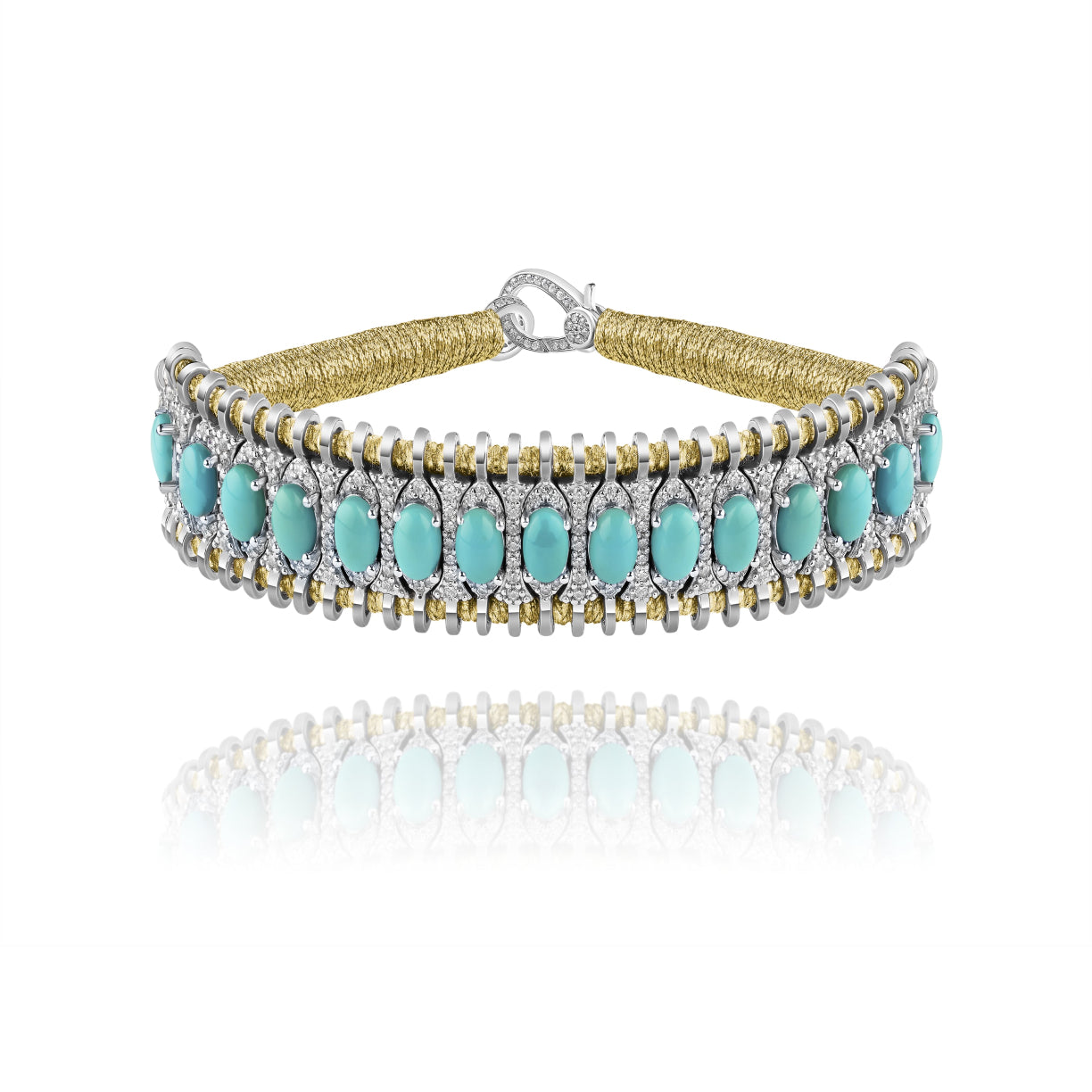 Santos Gold bracelet - Turquoise