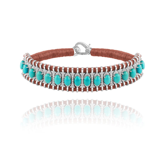 Bracelet Santos blush - Turquoise