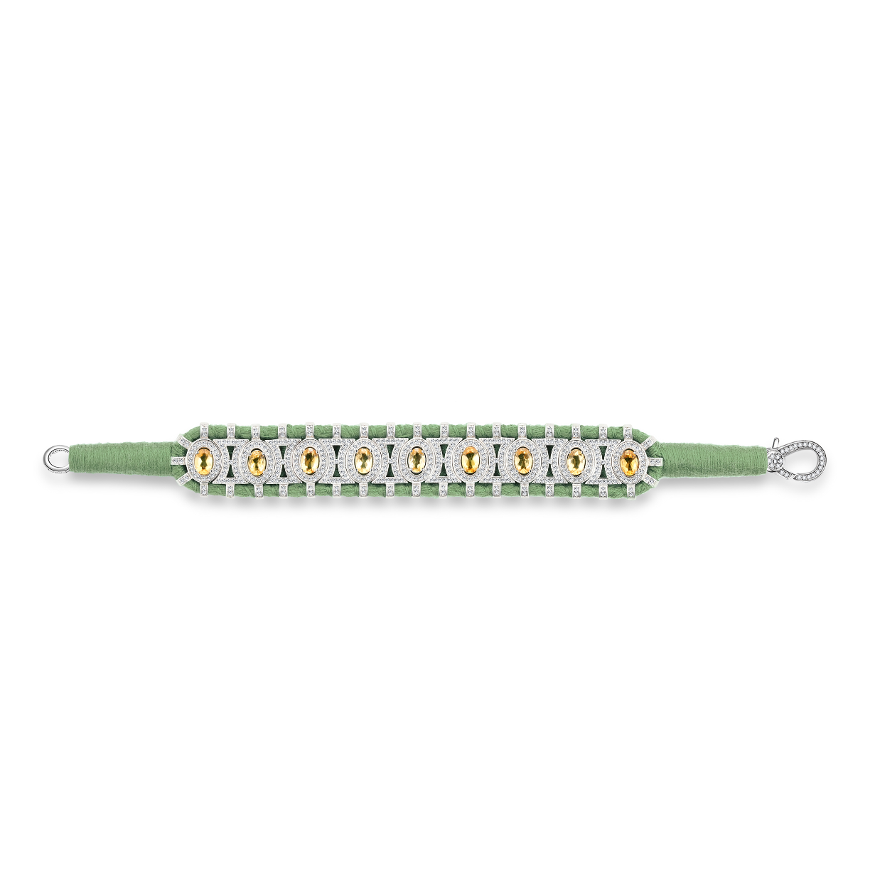 Sao Paulo Moss and Citrines bracelet