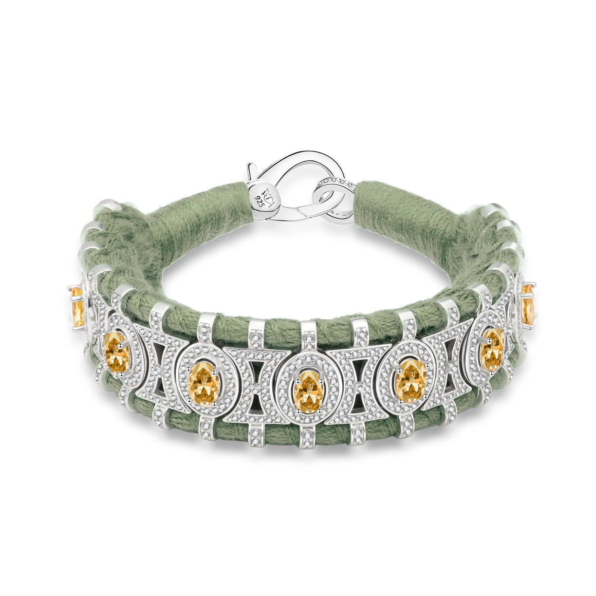 Sao Paulo Moss and Citrines bracelet