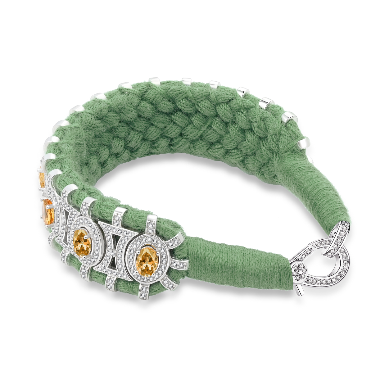 Sao Paulo Moss and Citrines bracelet