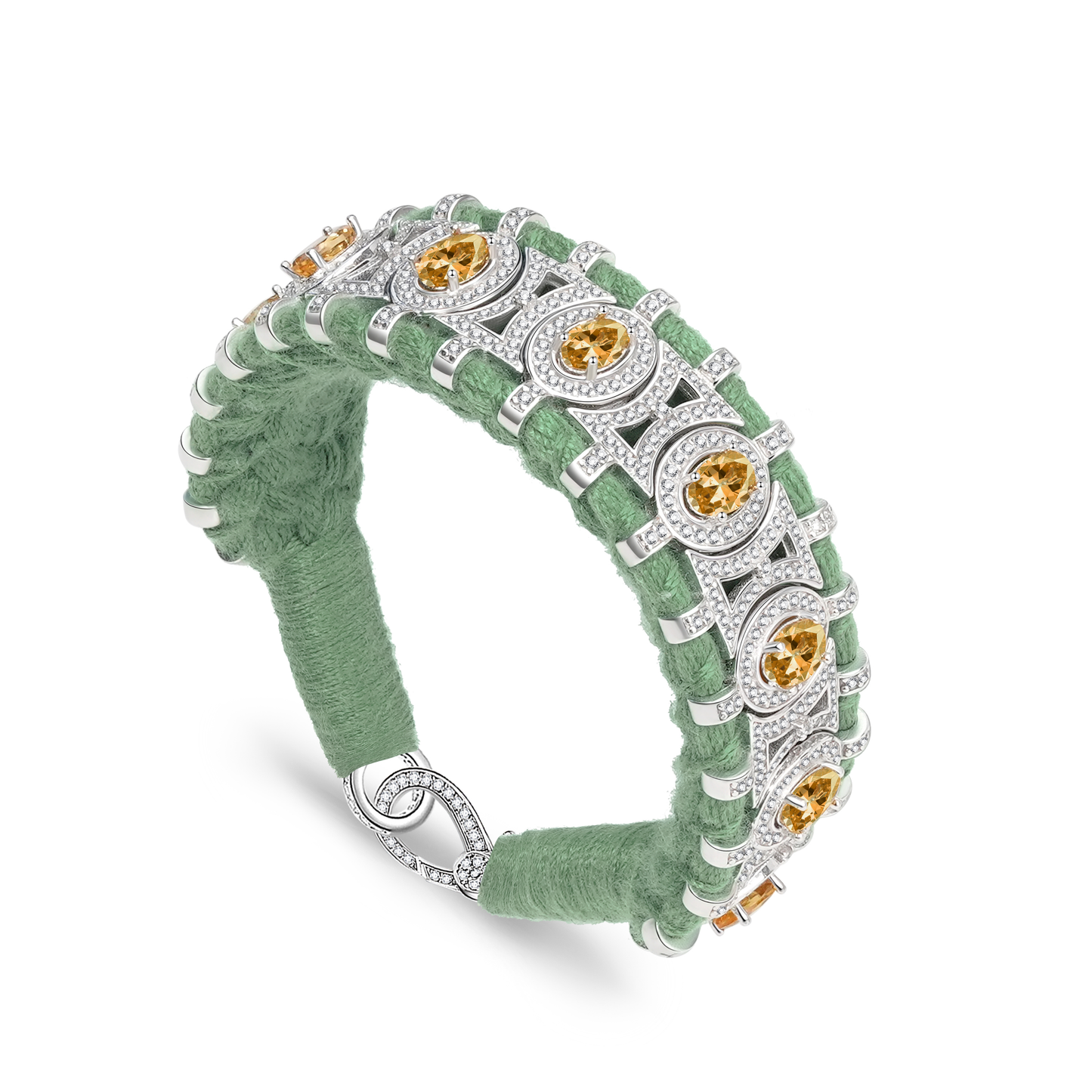 Sao Paulo Moss and Citrines bracelet
